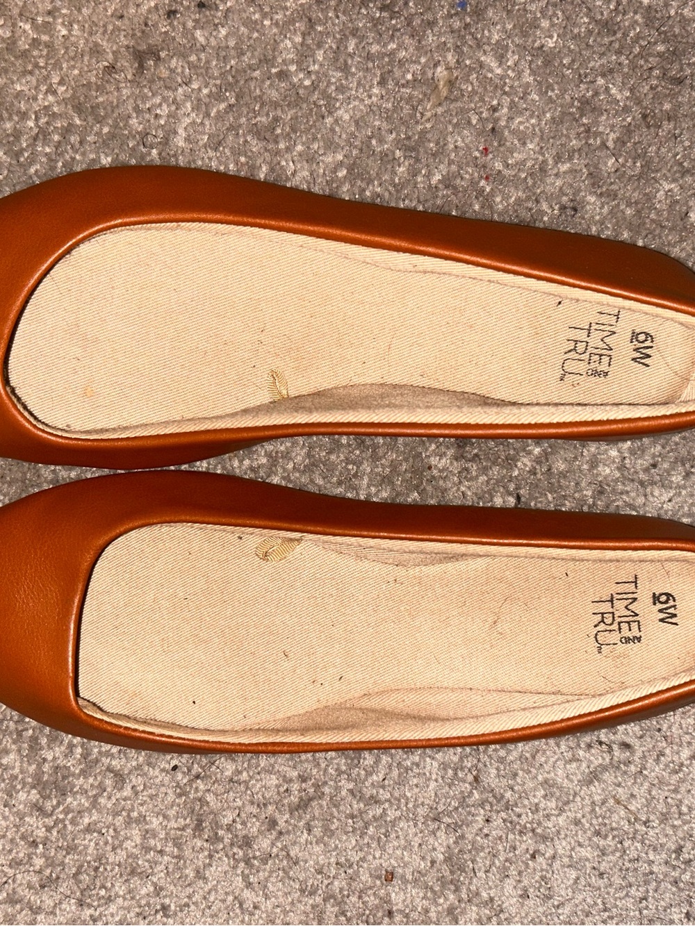 Time and Tru Cognac Ballet Flats